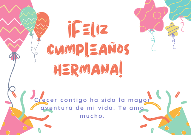 feliz cumpleaños hermana