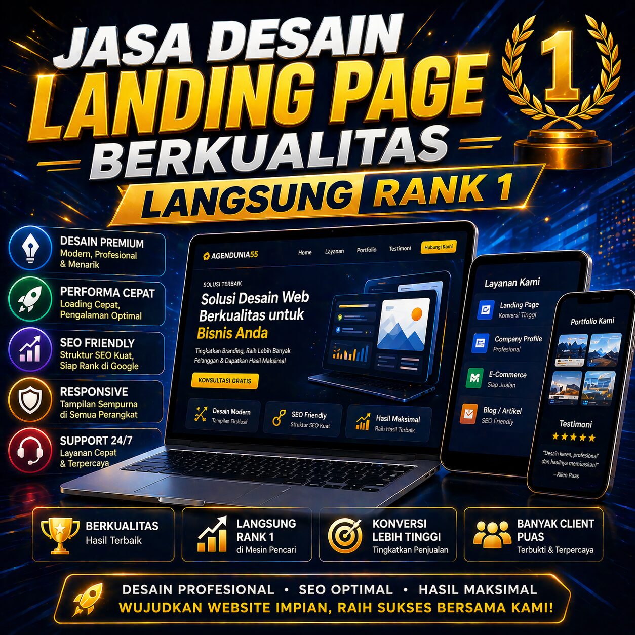 Landing Page untuk Menyusun Kesan Pertama yang Tenang